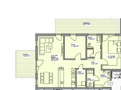 Grundriss Wohnung 1 EG