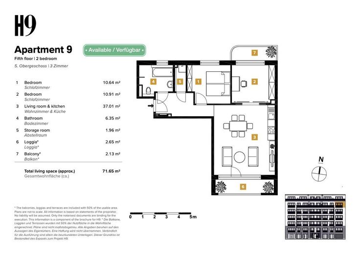 H9-09 → Exklusive 3-Zimmer-Wohnung mit 2 Balkonen und Weitblick über Berlin – Foto 40