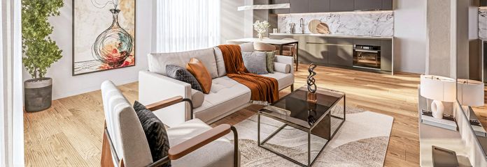 Zentrale Lage in Aschaffenburg: 4-Zimmer-Wohnung mit Balkon, Aufzug & Erstbezug nach Kernsanierung – Wohnen / Essen / Kochen