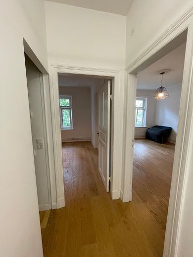 Charmante 2,5-Zimmer Altbauwohnung mit Stuck & Balkon – Hamburg-St. Pauli – Blick vom Flur in die Zimmer