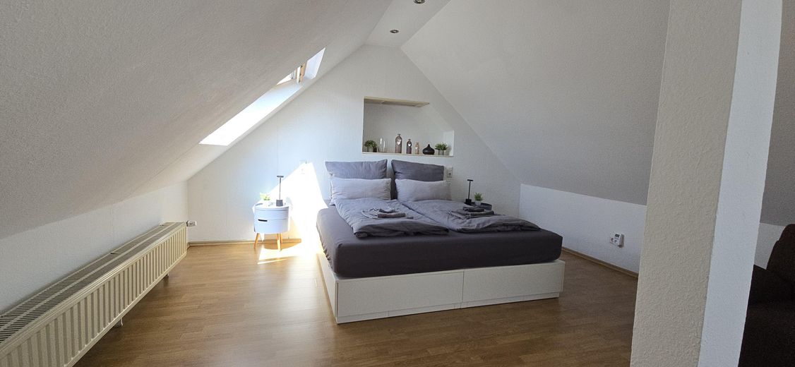 Schlafzimmer in der Galerie