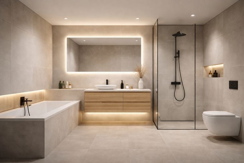 Vivere con stile a Minden - 4ZKB, ETW con dotazioni premium – Muster Badezimmer