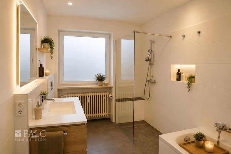 Familien- und Mehrgenerationenhaus mit großem Garten und viel Potenzial – EG Badezimmer KI