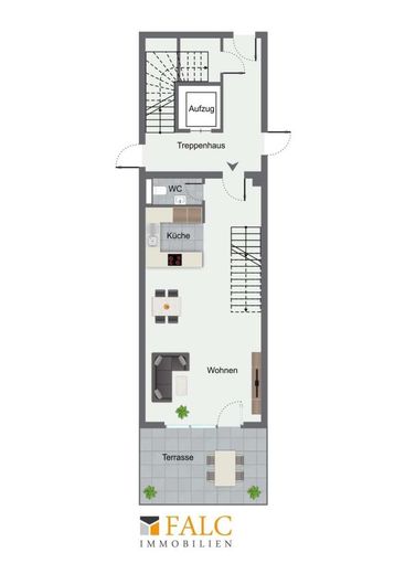 Hochwertige Neubauwohnung - Maisonette, Terrasse, Stellplatz &amp; 2 Zimmer – Grundriss