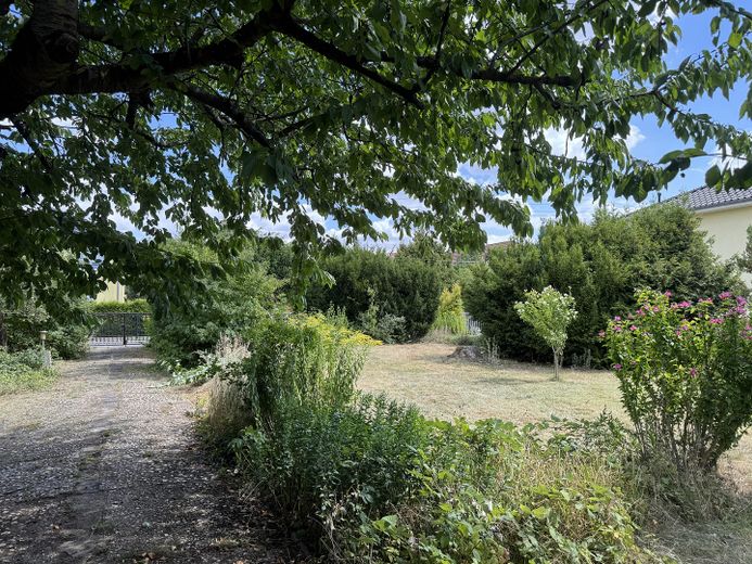 Wohnbaugrundstück mit kleinem Einfamilienhaus und Neubauperspektive • provisions- und bauträgerfrei – Blick vom Haus zur Straße
