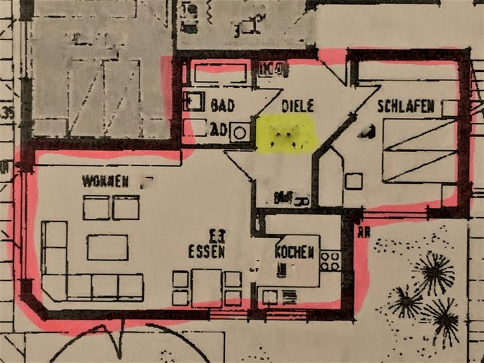 Schicke teilmöblierte 2 ZKB Whg mit EBK, nähe Bahnhof – Grundriss