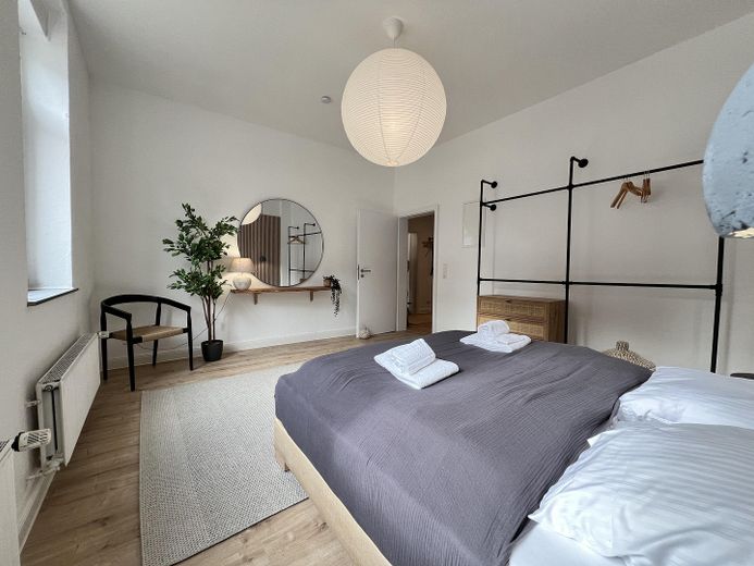 3 locali, cucina, bagno, balcone, fascino d’epoca, posto auto, Moritzberg – Großes Schlafzimmer