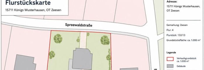 1.000 m² Bauland mit Abriss Haus – naturnah wohnen mit hervorragender Anbindung nach Berlin, ZEESEN