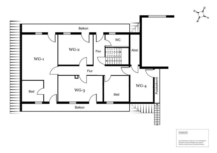 Über 8 % Rendite: Boardinghouse-Ensemble: 3 Gebäude &amp; Garten – Grundriss_Gebäude 3_OG