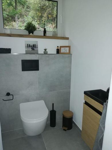 Finanzierbareres 3 Familienhaus für Familien in Mittenaar, tolle Möglichkeit für Kapitalanleger – Gäste WC Wohnung 2