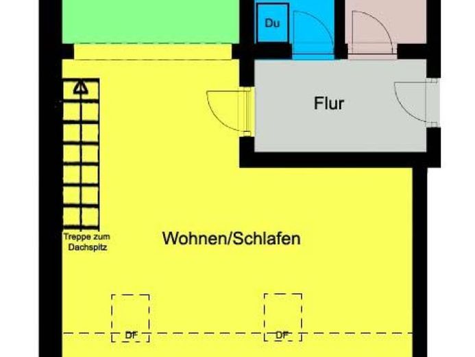 Möblierte Singlewohnung unterm Dach - Individuell und gemütlich! – Foto 1