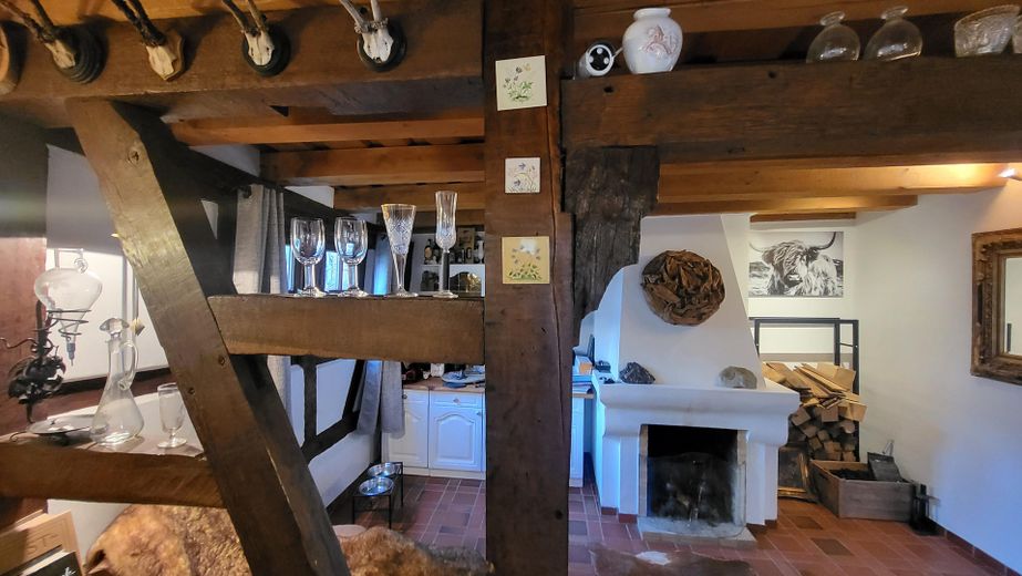 Historische Hofreite, wohnen der besonderen Art. Verkauf Provisionsfrei. – Kaminzimmer