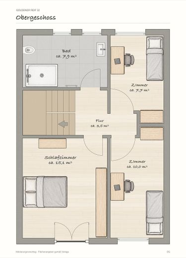 Renoviertes Reihenhaus mit Garten in Bremen Huchting | 3,5 Zimmer – OG