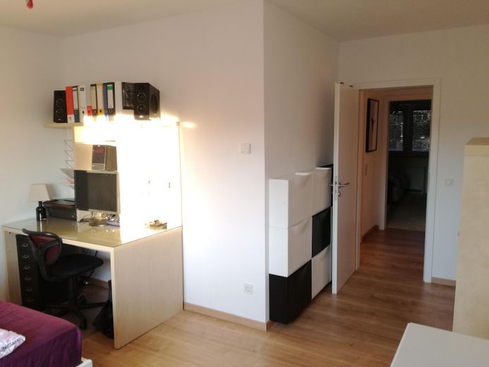 Spacieux appartement de 4 pièces avec 2 salles de bains, balcon et garage, offrant une vue incroyable – Arbeitszimmer