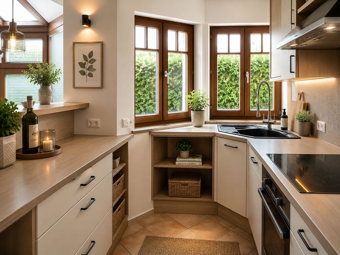 Wohnglück mit Garten Seenah – offene Küche 