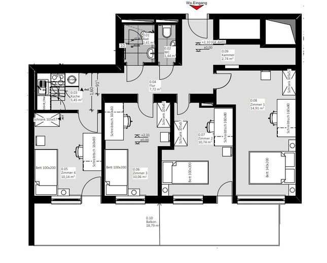 4 möblierte WG-Zimmer in München-Hadern | Kernsanierung 2026 | Erstbezug zum 01.10. – Foto 12