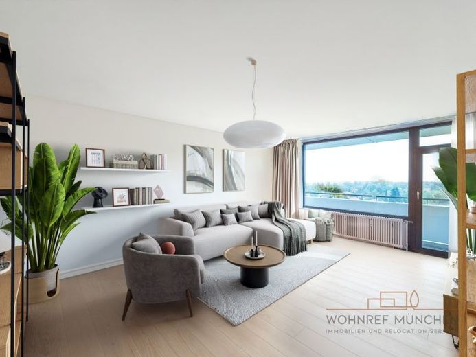 Über den Dächern von München – großzügige 2-Zimmer-Wohnung mit Alpenblick – Foto 1