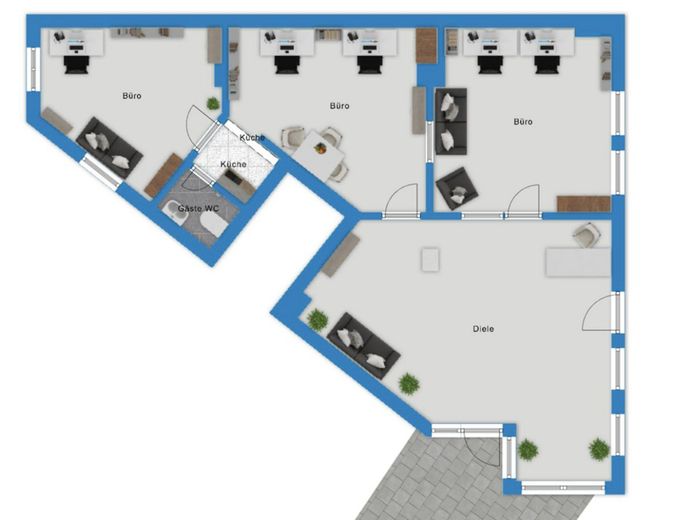 Ladenbüro am Charlottencenter – Grundriss