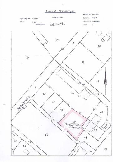 आवासीय और व्यावसायिक भवन 850m², ऊर्जा-कुशल रूप से नवीनीकृत A+; 4288m² भूखंड, मिश्रित क्षेत्र, 2 निर्माण क्षेत्र – Lageplan Nr: 45
