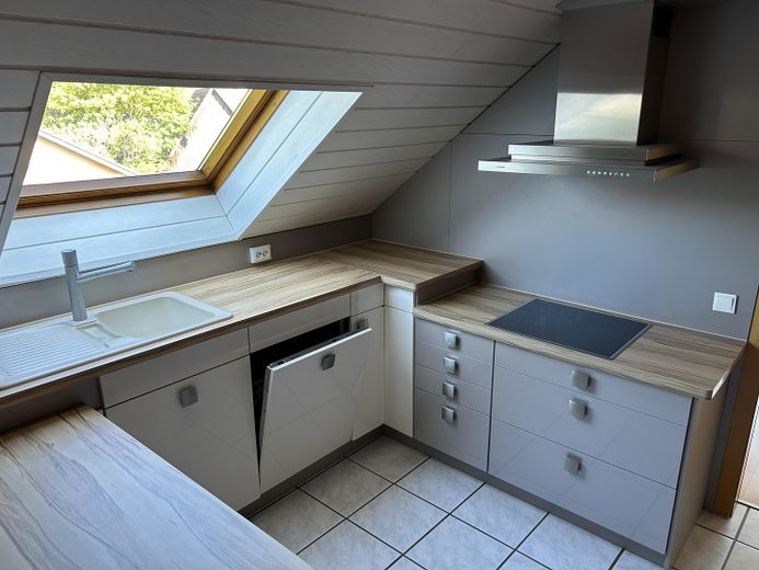 3,5-kamerappartement met balkon in Neuhütten (Wüstenrot) – Küche