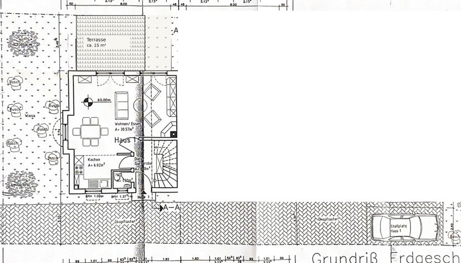 Maison mitoyenne dans une impasse calme à Francfort-Ginnheim – sans commission – Einfahrt