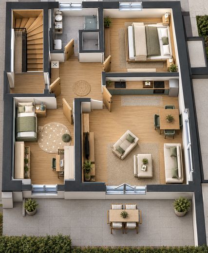 Appartamento/3 locali/giardino/terrazza/tranquillo – Grundriss
