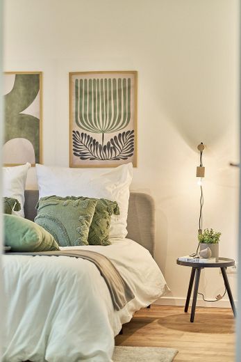 Blick ins Schlafzimmer