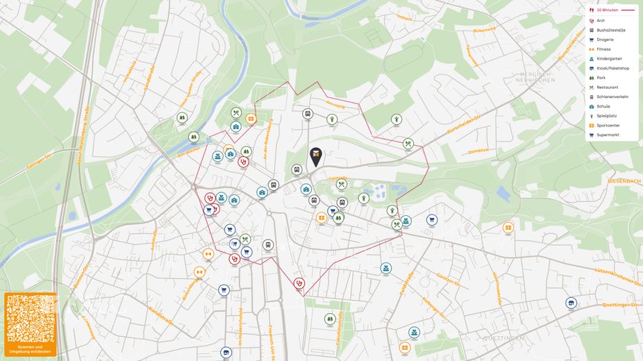 Zwischen Köln und Düsseldorf: Großzügige 4-Zimmer-Terrassenwohnung mit 118 m² und TG-Stellplatz – Mikro Lageplan