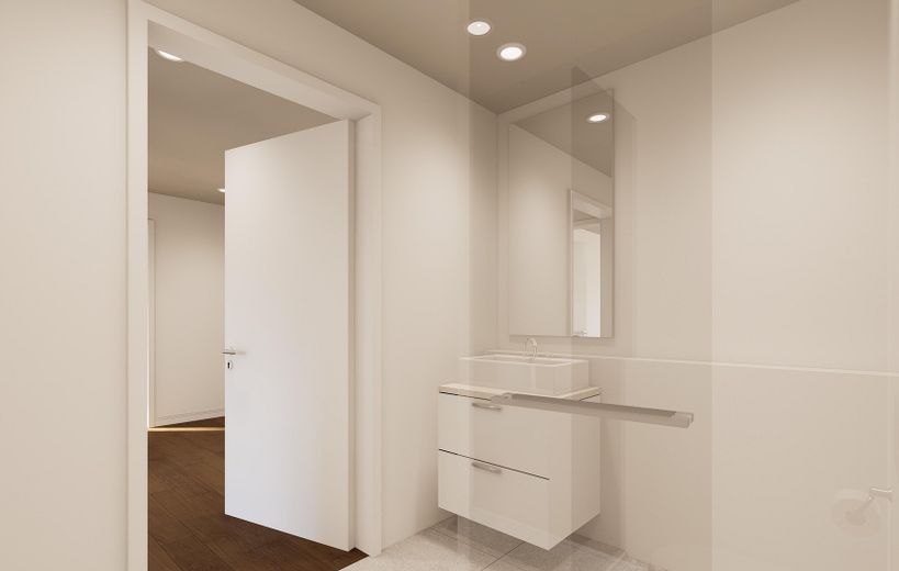 Traumhaft helle Wohnung in der Endetage, 2 Balkone, KfW 40 mit QNG – Bad