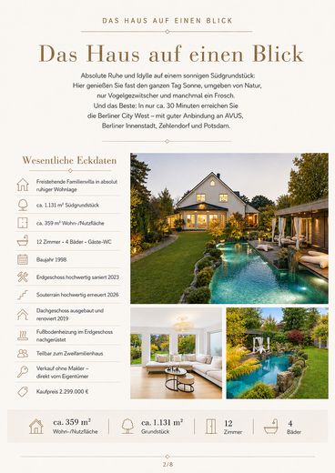 Familienvilla mit Naturpool, Spa und japanischem Garten – Foto 3