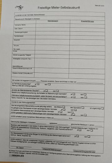 Foto Mieterselbstauskunft