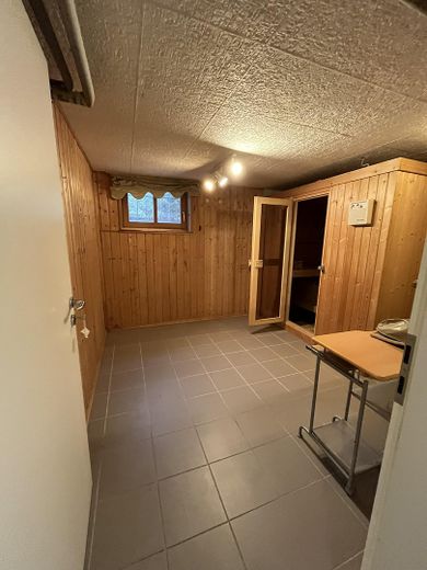 Maison jumelée adaptée aux familles avec jardin, sauna, studio et sous-sol à Stegaurach – Sauna