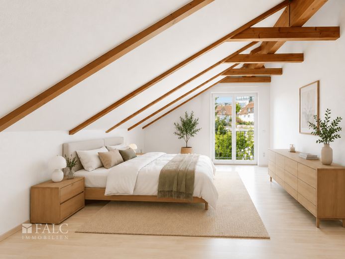 Commission-free. Well-equipped semi-detached house in a prime location! – Schlafzimmer - Einrichtung digital