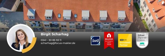 Großzügig und ruhige 2-Zimmer-Wohnung mit zwei Balkonen in zentraler Lage der Hallenser Altstadt !