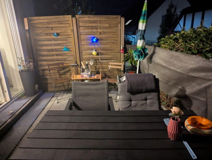 Terrasse Mietermöblierung