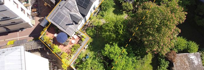 Terrassen + Grün in Insellage