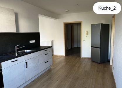 Exklusive 2-Raum Wohnung mit Terrasse/Garten, Stellplatz und EBK – Küche