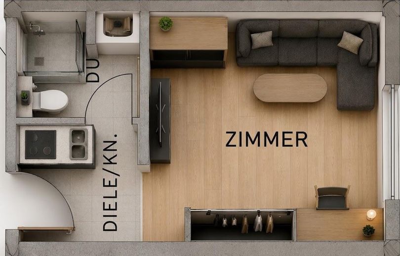 5,0 % Bruttomietrendite in Darmstadt-Mitte: Vermietetes Apartment inkl. Stellplatz – Provisionsfrei! – Foto 2