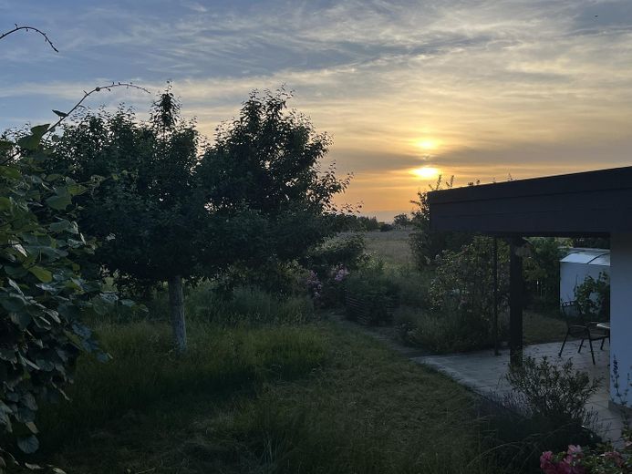 Staufen im Breisgau: Einfamilienhaus mit fünf Zimmern - provisionsfrei – Sonnenuntergang