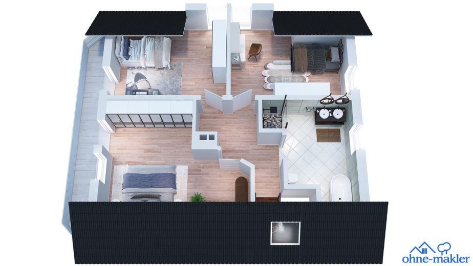 Geniş manzaralı yenilikçi mimar evi; cömert yaşam alanı; modern enerji tedariki – OG