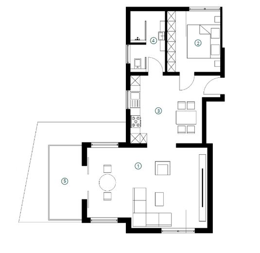 Sono ancora disponibili solo 3 di 6 esclusivi appartamenti in proprietà – mutuo KfW 2,03 % + contributo di 45.000 € per appartamento – Grundriss Wohnung 5