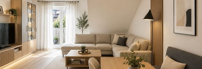 Attractive 3-room top-floor apartment with balcony, underground parking space & parking space in Mühlhausen-Rettigheim – So könnte ihr Wohnz. aussehen