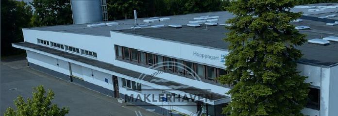 Bâtiment indépendant bien entretenu avec potentiel d’avenir : espaces polyvalents de halles, de production et de bureaux à Reinbek