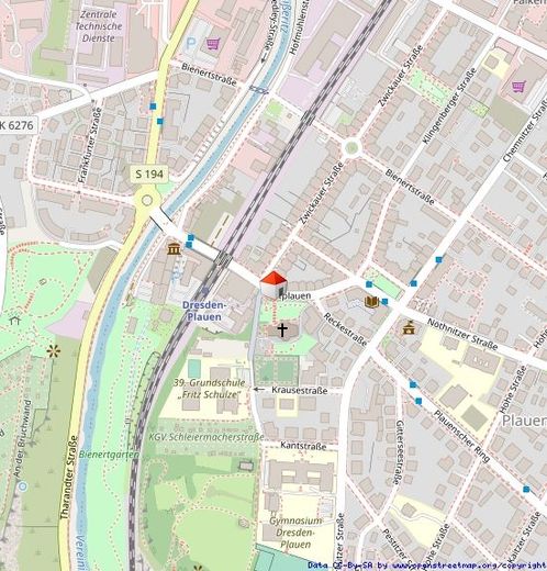 VERMIETETE 3-ZIMMER WOHNUNG IN PLAUEN – Lageplan