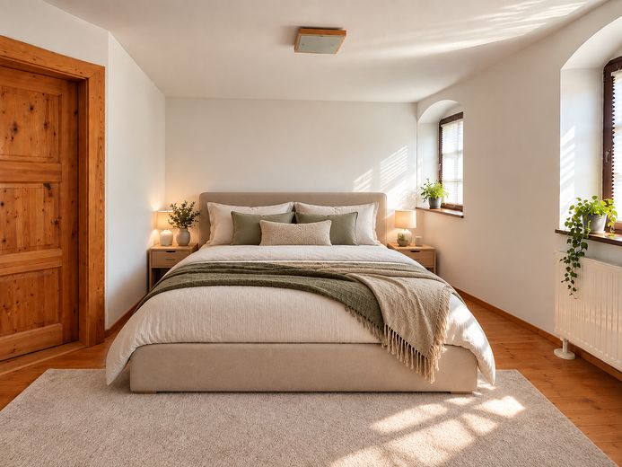 Idylisches Fachwerkhaus im Grünen mit eigenem Gartenanteil – Mögliches Schlafzimmer