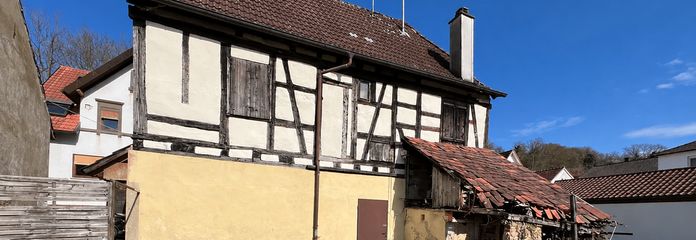 Fachwerkhaus mit Erweiterungspotenzial in Kraichtal-Menzingen mit 400 m² Grundstück – Hinterer Garten