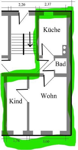 Grundriss (nicht 100% exakt)