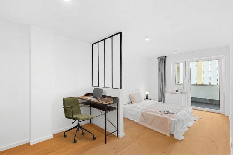 Provisionsfrei & Kernsaniert vom Architekten - 2 Zimmer, Loggia und EBK – Homeoffice