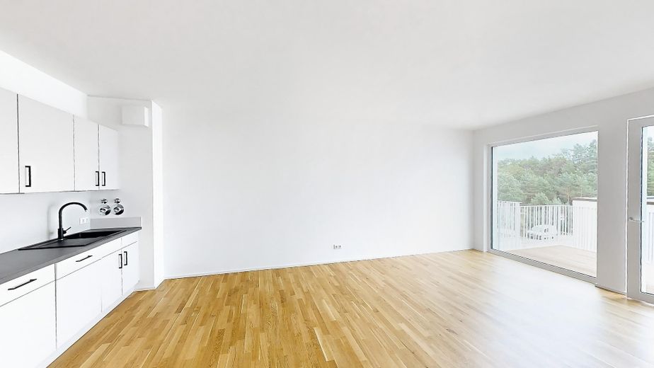 Modernes Wohnambiente: 3-Zimmer-Neubau mit Balkon in Basdorf (A1 WE06) – Beispielbild Wohnküche
