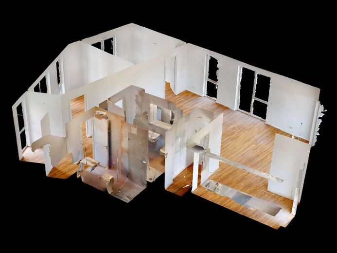 Platz & Komfort, gepaart mit modernem Design: Exklusive 3-Zimmer-Wohnung mit 2 BALKONEN, EBK und 2 Bädern – 3D-Ansicht Grundriss